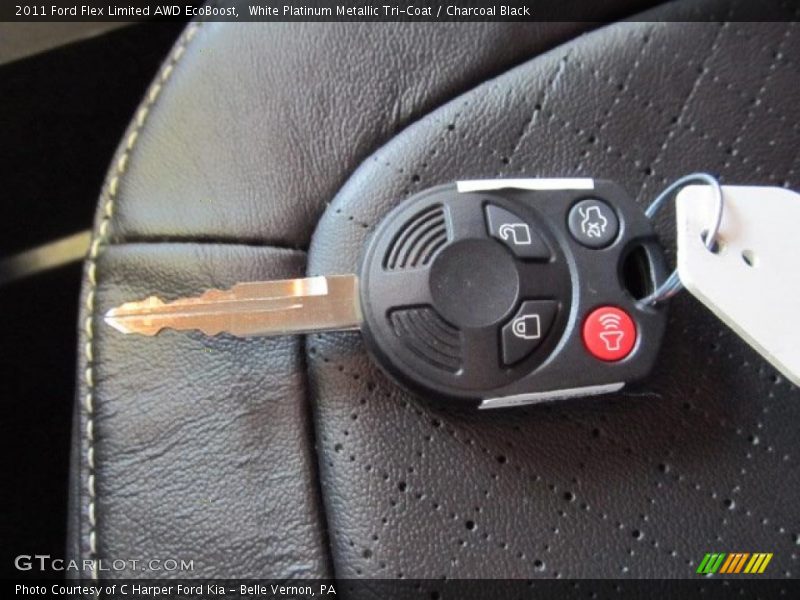 White Platinum Metallic Tri-Coat / Charcoal Black 2011 Ford Flex Limited AWD EcoBoost