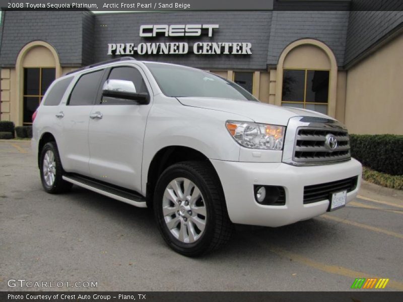 Arctic Frost Pearl / Sand Beige 2008 Toyota Sequoia Platinum