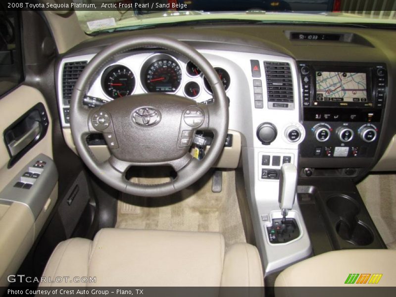 Arctic Frost Pearl / Sand Beige 2008 Toyota Sequoia Platinum