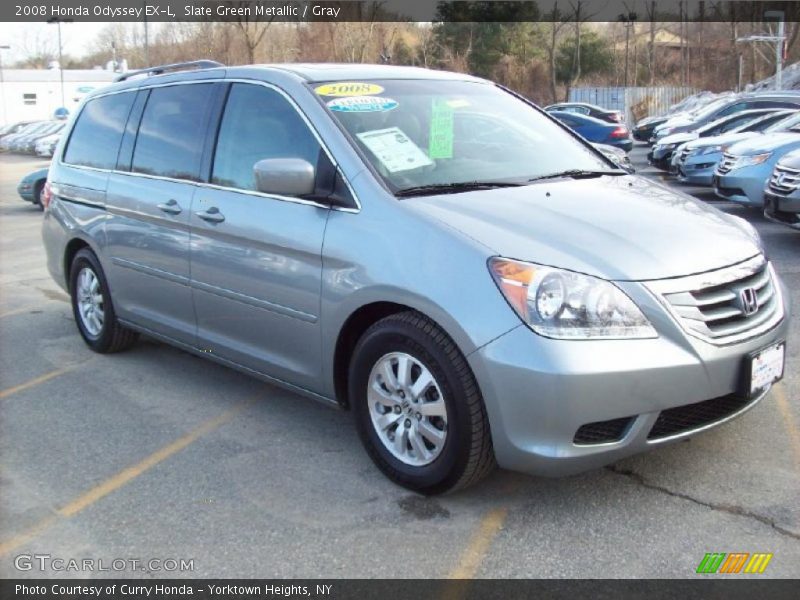 Slate Green Metallic / Gray 2008 Honda Odyssey EX-L