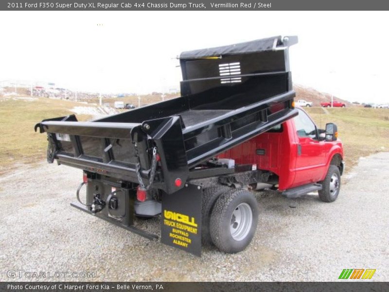  2011 F350 Super Duty XL Regular Cab 4x4 Chassis Dump Truck Vermillion Red