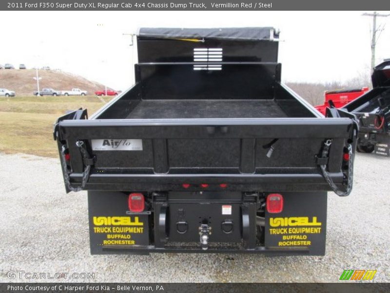 Vermillion Red / Steel 2011 Ford F350 Super Duty XL Regular Cab 4x4 Chassis Dump Truck