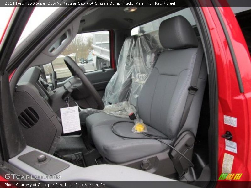  2011 F350 Super Duty XL Regular Cab 4x4 Chassis Dump Truck Steel Interior