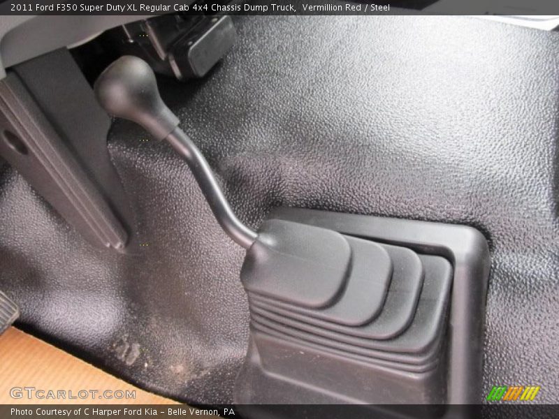 Vermillion Red / Steel 2011 Ford F350 Super Duty XL Regular Cab 4x4 Chassis Dump Truck