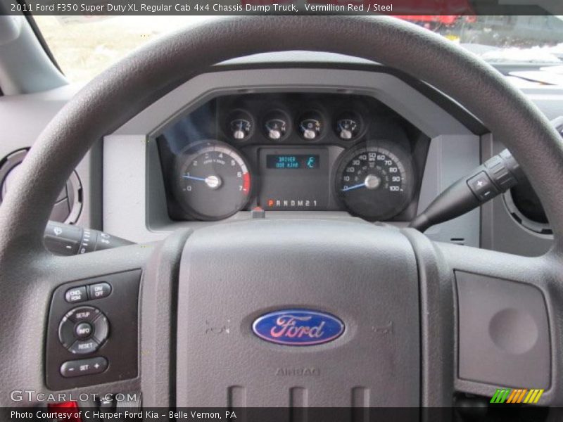 Vermillion Red / Steel 2011 Ford F350 Super Duty XL Regular Cab 4x4 Chassis Dump Truck