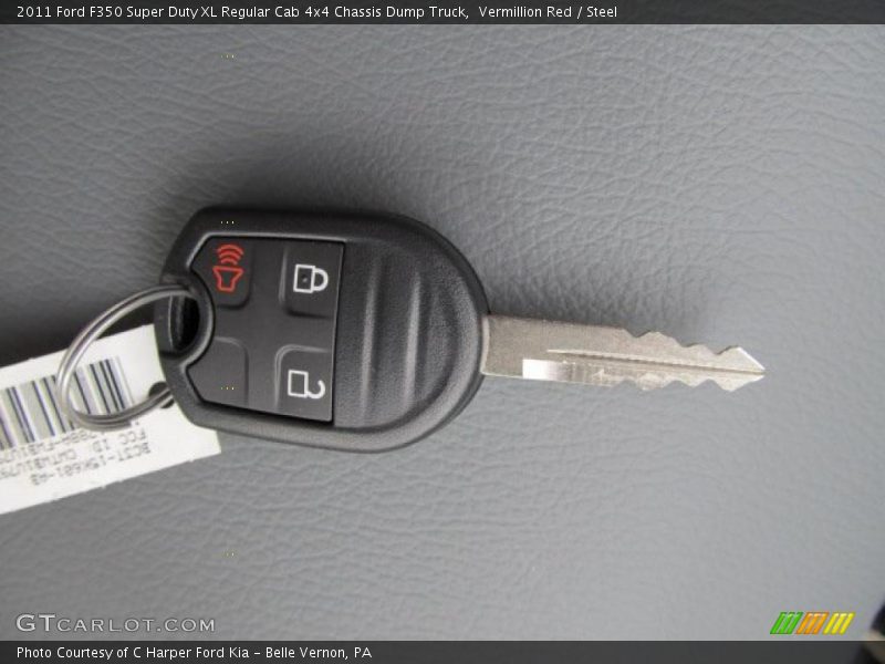 Vermillion Red / Steel 2011 Ford F350 Super Duty XL Regular Cab 4x4 Chassis Dump Truck