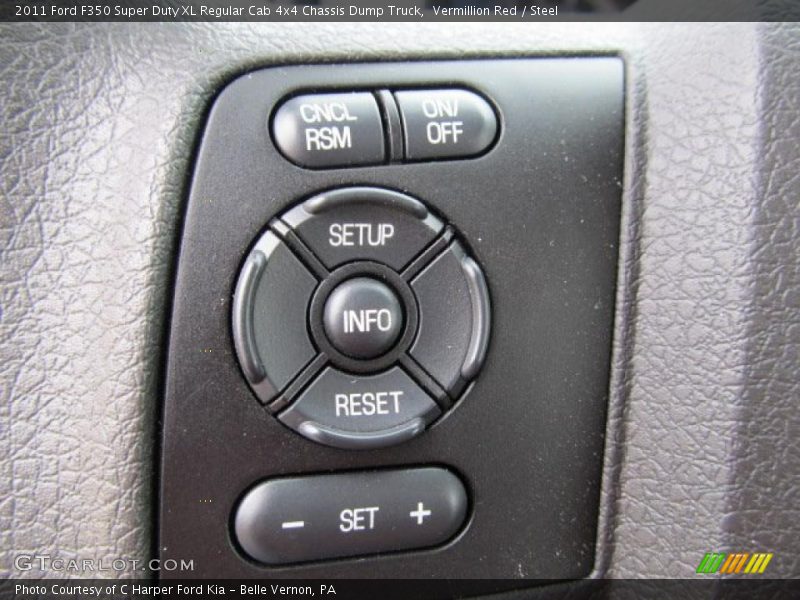 Controls of 2011 F350 Super Duty XL Regular Cab 4x4 Chassis Dump Truck