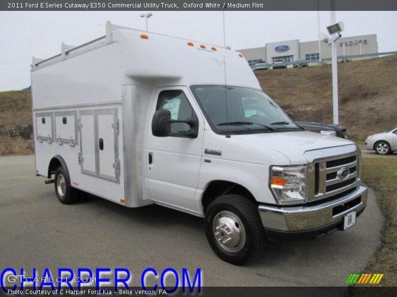 Oxford White / Medium Flint 2011 Ford E Series Cutaway E350 Commercial Utility Truck