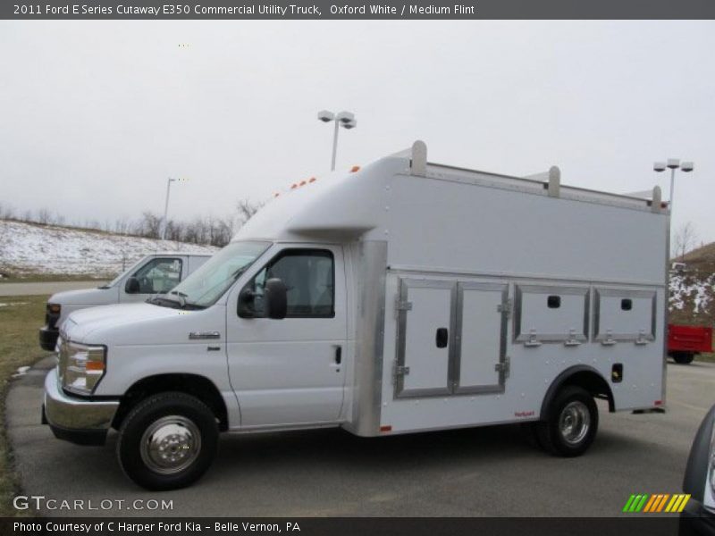Oxford White / Medium Flint 2011 Ford E Series Cutaway E350 Commercial Utility Truck