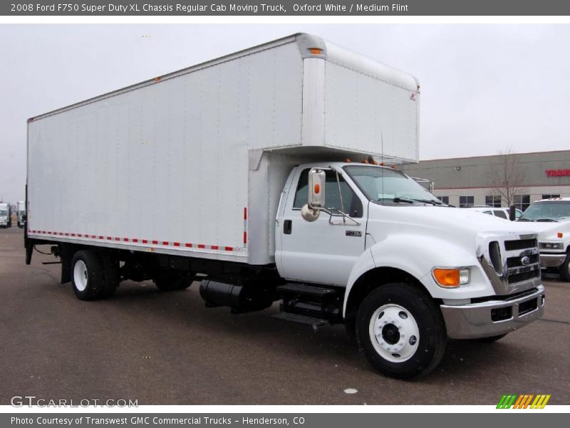  2008 F750 Super Duty XL Chassis Regular Cab Moving Truck Oxford White