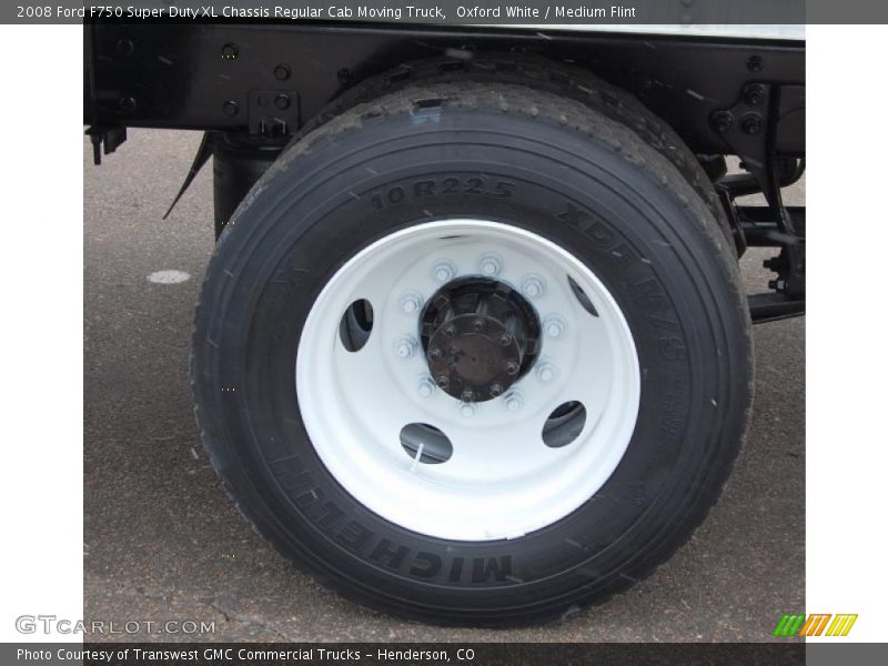 Oxford White / Medium Flint 2008 Ford F750 Super Duty XL Chassis Regular Cab Moving Truck