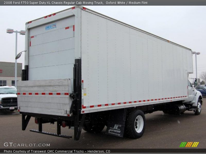 Oxford White / Medium Flint 2008 Ford F750 Super Duty XL Chassis Regular Cab Moving Truck