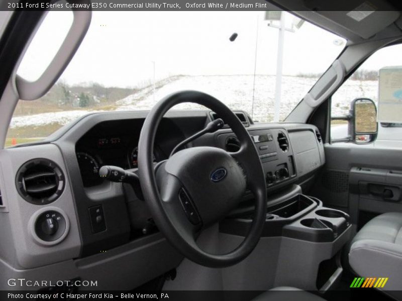 Oxford White / Medium Flint 2011 Ford E Series Cutaway E350 Commercial Utility Truck