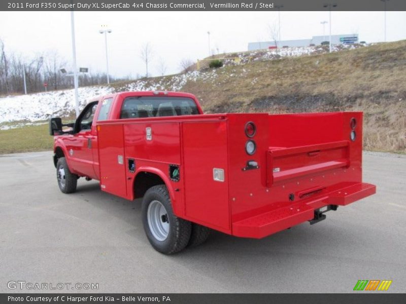  2011 F350 Super Duty XL SuperCab 4x4 Chassis Commercial Vermillion Red