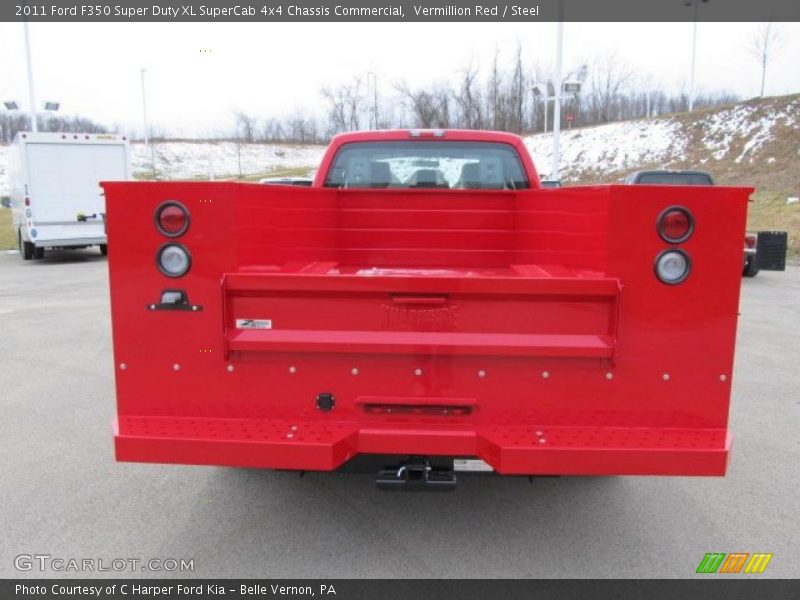 Vermillion Red / Steel 2011 Ford F350 Super Duty XL SuperCab 4x4 Chassis Commercial