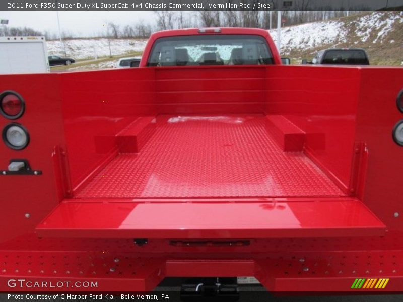 Vermillion Red / Steel 2011 Ford F350 Super Duty XL SuperCab 4x4 Chassis Commercial