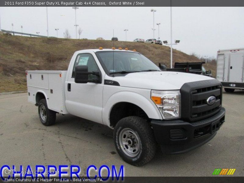 Oxford White / Steel 2011 Ford F350 Super Duty XL Regular Cab 4x4 Chassis
