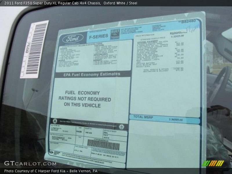Oxford White / Steel 2011 Ford F350 Super Duty XL Regular Cab 4x4 Chassis