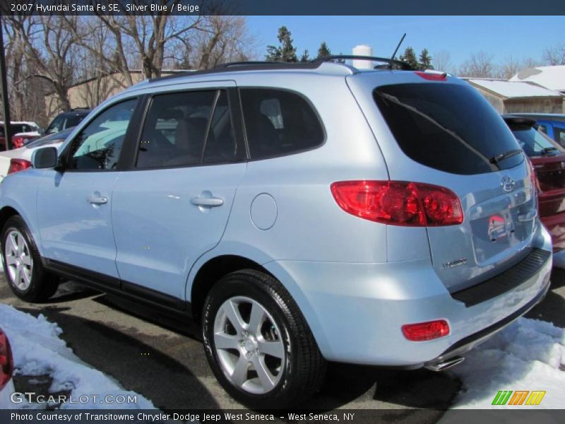 Silver Blue / Beige 2007 Hyundai Santa Fe SE