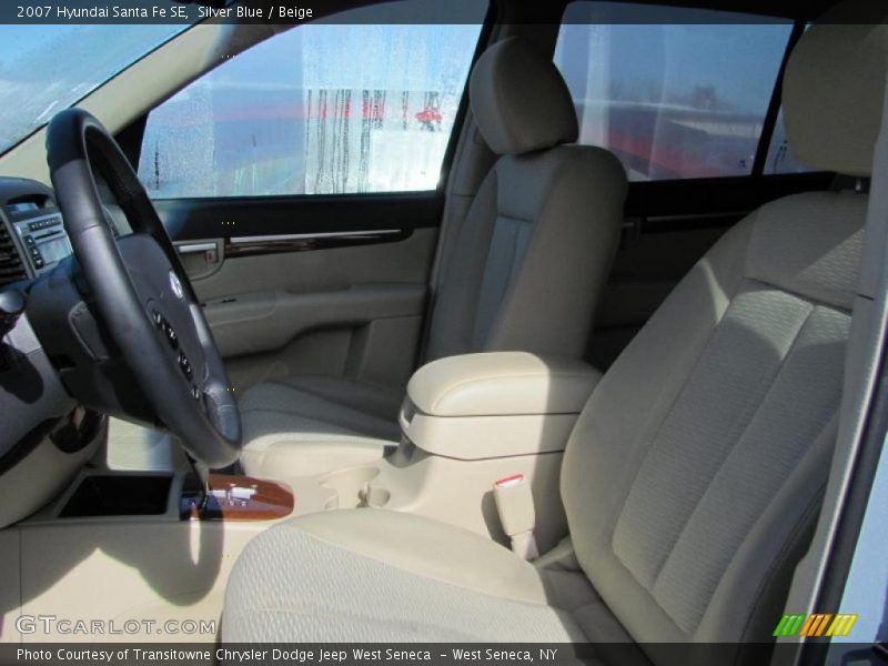 Silver Blue / Beige 2007 Hyundai Santa Fe SE