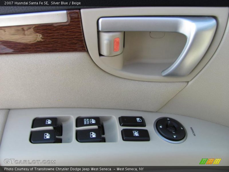 Silver Blue / Beige 2007 Hyundai Santa Fe SE