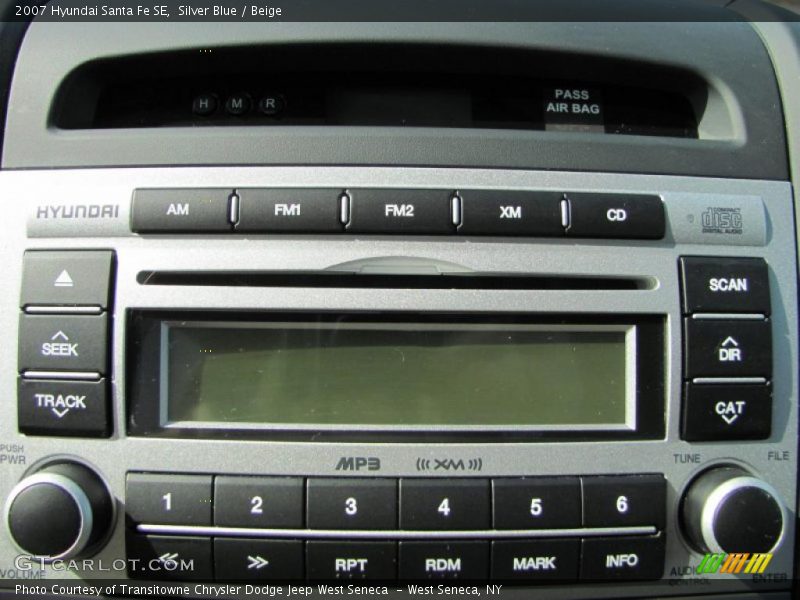 Silver Blue / Beige 2007 Hyundai Santa Fe SE