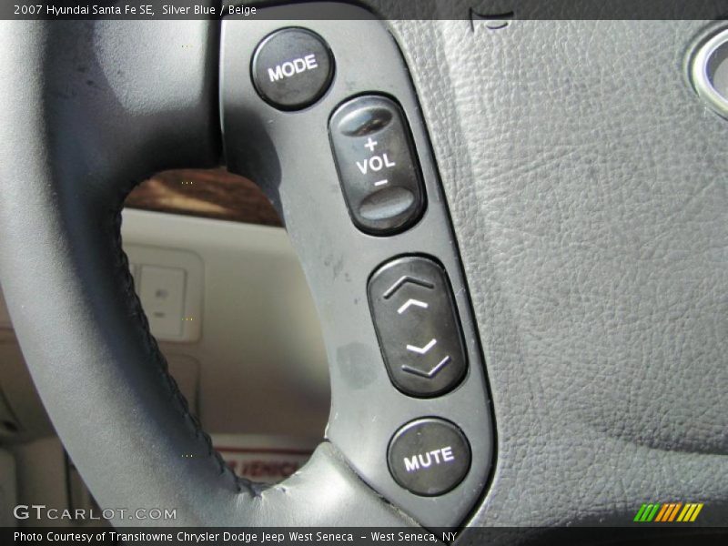 Silver Blue / Beige 2007 Hyundai Santa Fe SE