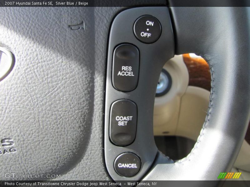 Silver Blue / Beige 2007 Hyundai Santa Fe SE