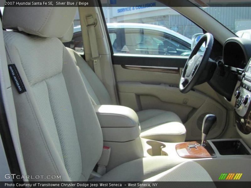 Silver Blue / Beige 2007 Hyundai Santa Fe SE