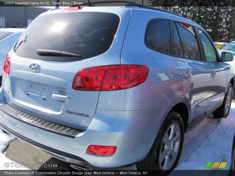 Silver Blue / Beige 2007 Hyundai Santa Fe SE