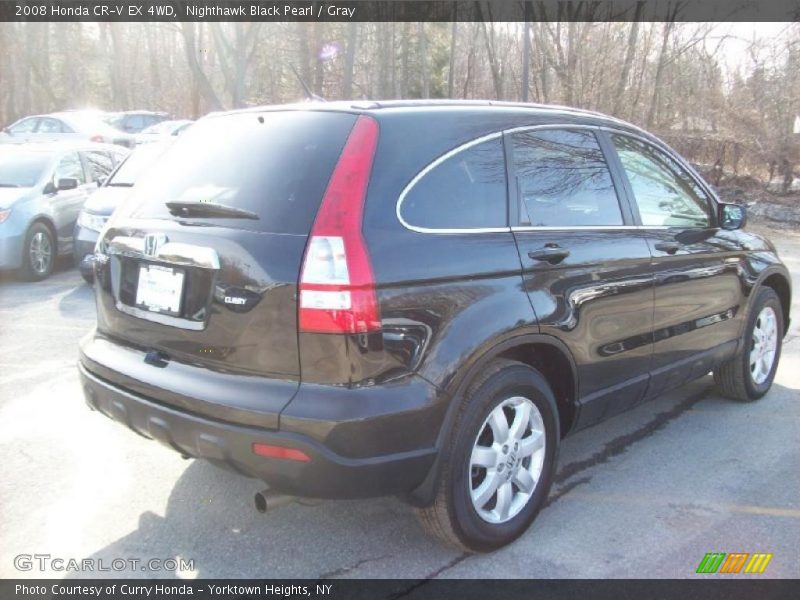 Nighthawk Black Pearl / Gray 2008 Honda CR-V EX 4WD