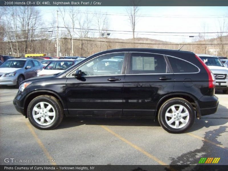 Nighthawk Black Pearl / Gray 2008 Honda CR-V EX 4WD