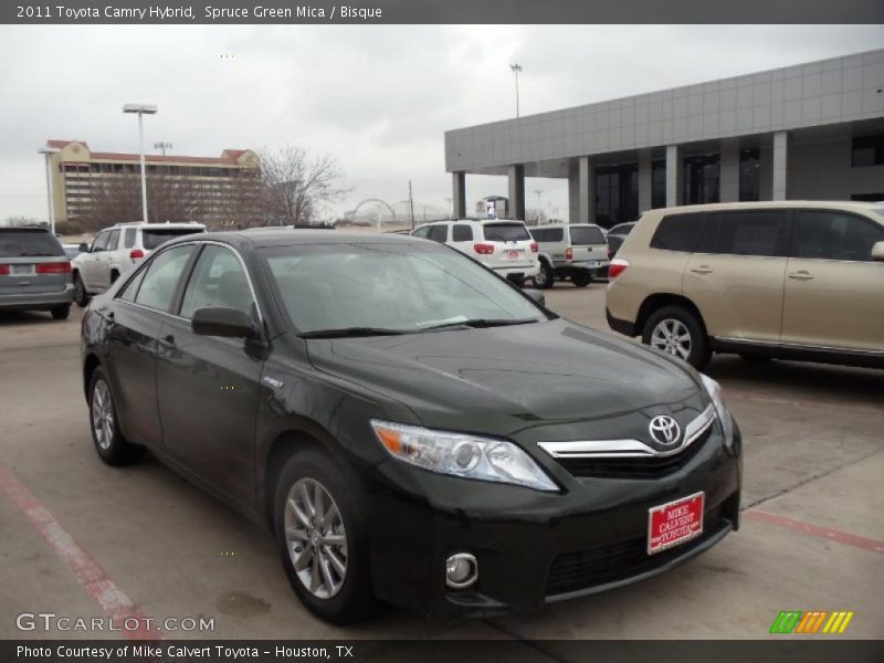 Spruce Green Mica / Bisque 2011 Toyota Camry Hybrid