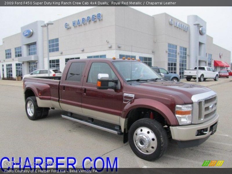 Royal Red Metallic / Chaparral Leather 2009 Ford F450 Super Duty King Ranch Crew Cab 4x4 Dually