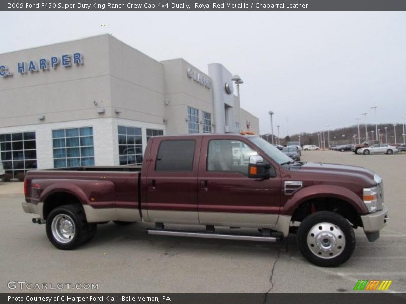  2009 F450 Super Duty King Ranch Crew Cab 4x4 Dually Royal Red Metallic
