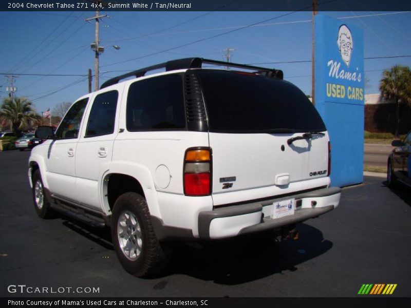 Summit White / Tan/Neutral 2004 Chevrolet Tahoe Z71 4x4