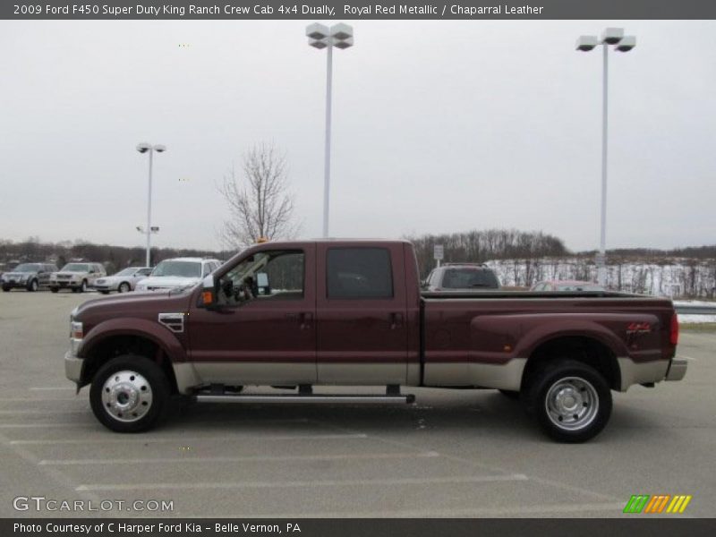 Royal Red Metallic / Chaparral Leather 2009 Ford F450 Super Duty King Ranch Crew Cab 4x4 Dually