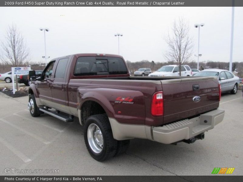  2009 F450 Super Duty King Ranch Crew Cab 4x4 Dually Royal Red Metallic