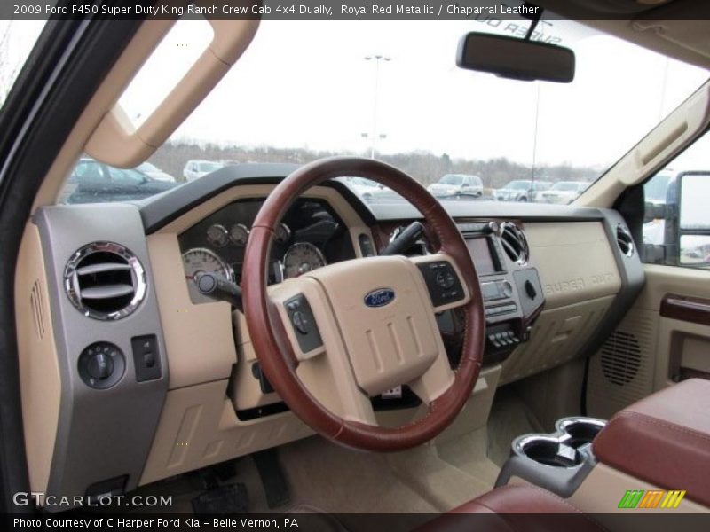 Royal Red Metallic / Chaparral Leather 2009 Ford F450 Super Duty King Ranch Crew Cab 4x4 Dually