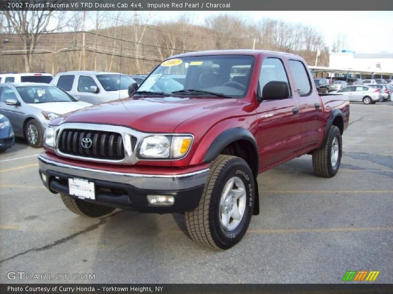 Impulse Red Pearl / Charcoal 2002 Toyota Tacoma V6 TRD Double Cab 4x4