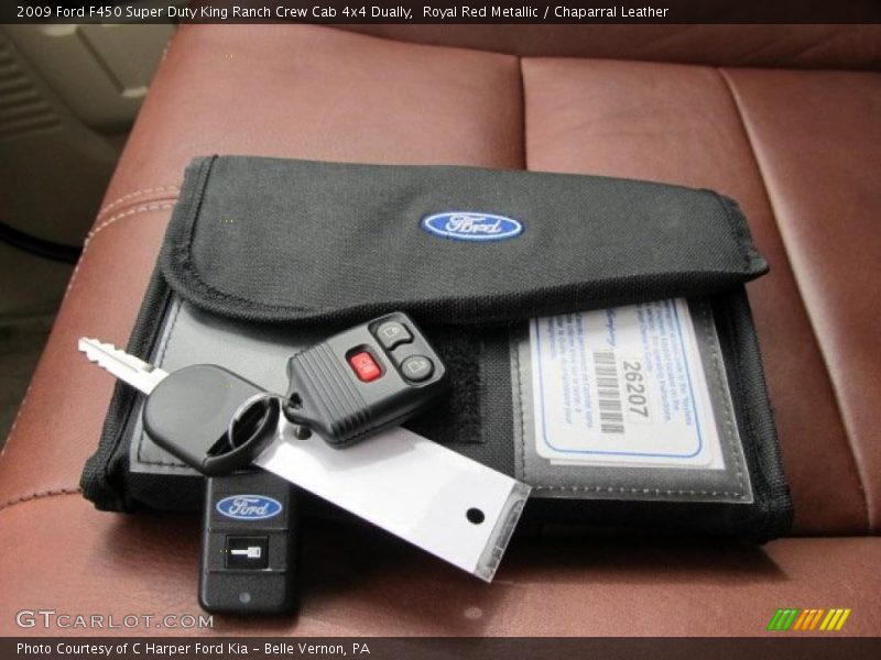 Royal Red Metallic / Chaparral Leather 2009 Ford F450 Super Duty King Ranch Crew Cab 4x4 Dually