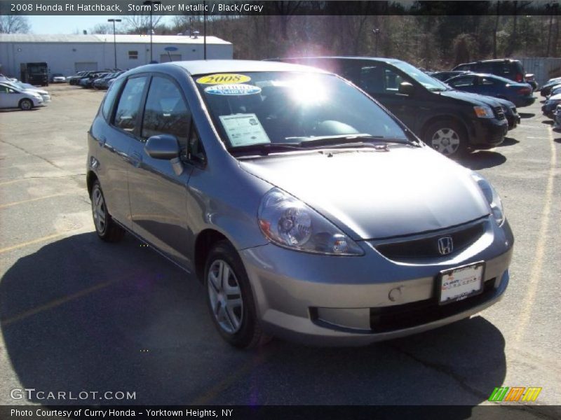 Storm Silver Metallic / Black/Grey 2008 Honda Fit Hatchback