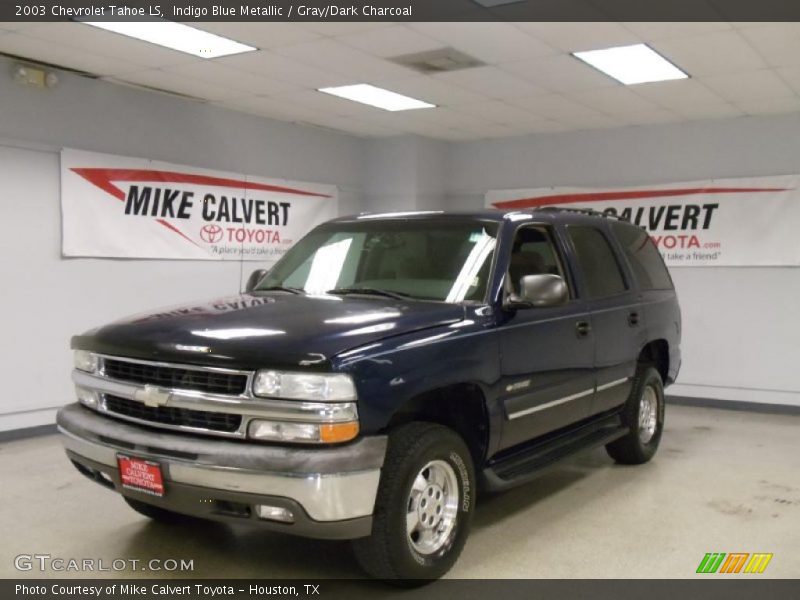 Indigo Blue Metallic / Gray/Dark Charcoal 2003 Chevrolet Tahoe LS