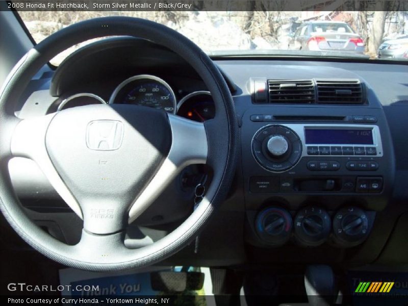 Storm Silver Metallic / Black/Grey 2008 Honda Fit Hatchback