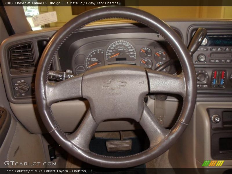 Indigo Blue Metallic / Gray/Dark Charcoal 2003 Chevrolet Tahoe LS