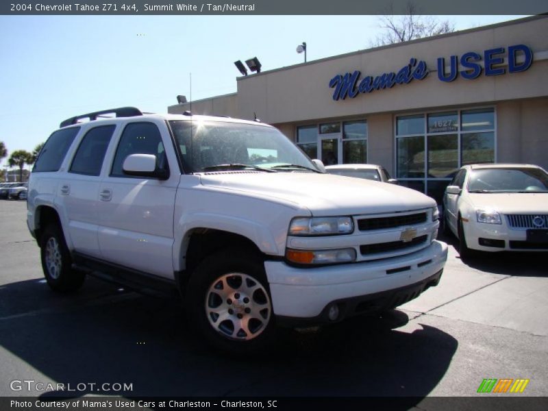 Summit White / Tan/Neutral 2004 Chevrolet Tahoe Z71 4x4