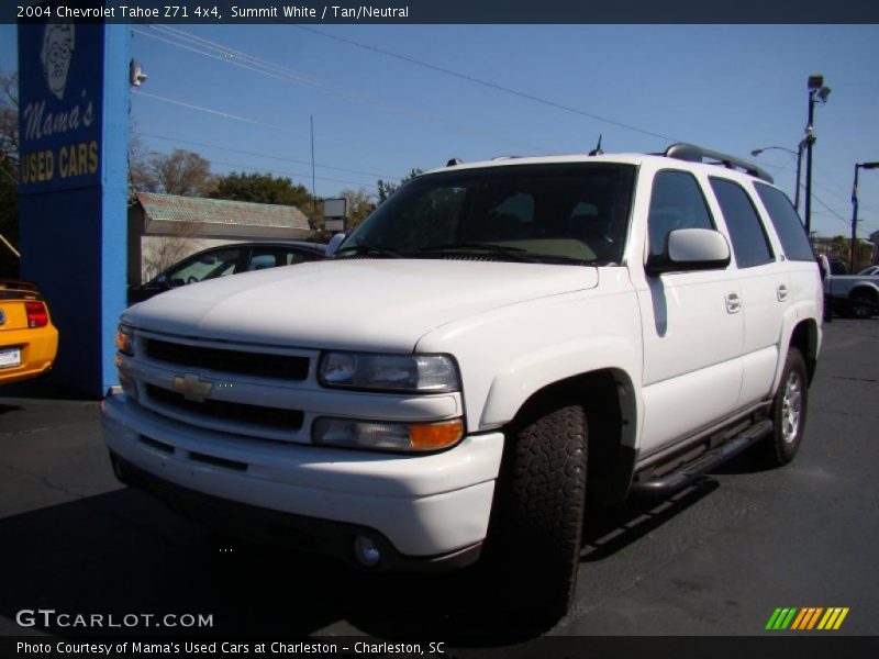 Summit White / Tan/Neutral 2004 Chevrolet Tahoe Z71 4x4