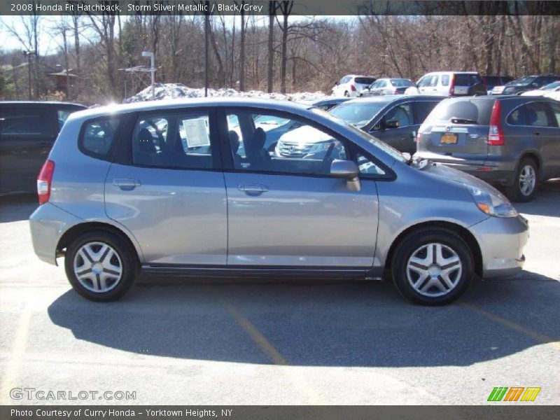 Storm Silver Metallic / Black/Grey 2008 Honda Fit Hatchback