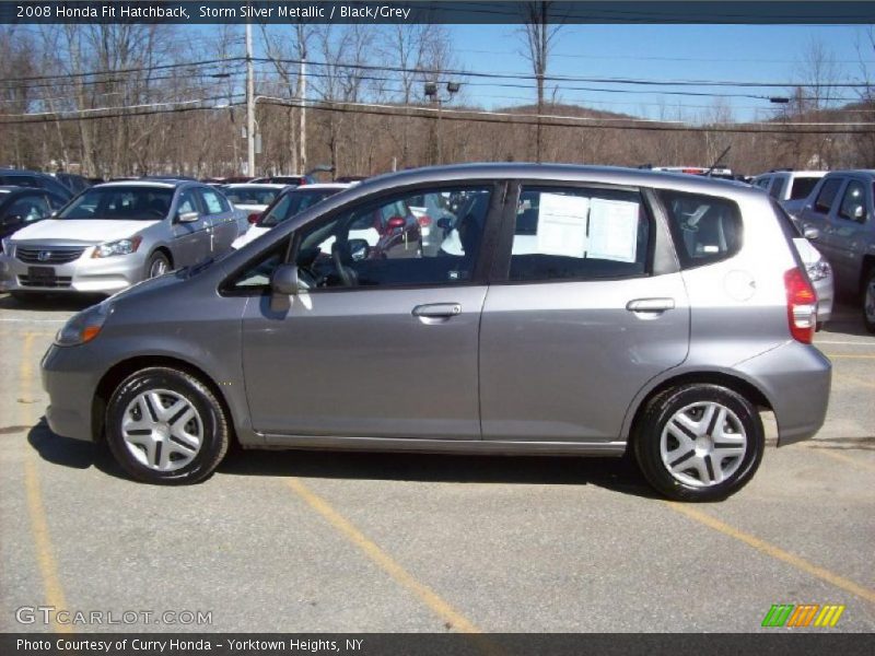 Storm Silver Metallic / Black/Grey 2008 Honda Fit Hatchback