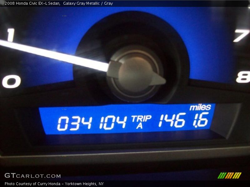 Galaxy Gray Metallic / Gray 2008 Honda Civic EX-L Sedan